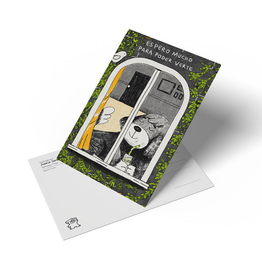 Postal "Espero mucho para poder verte"