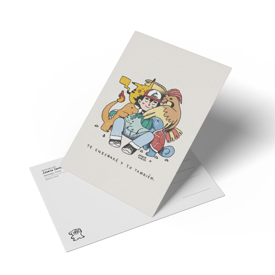Postal "Te enseñaré y tu también"