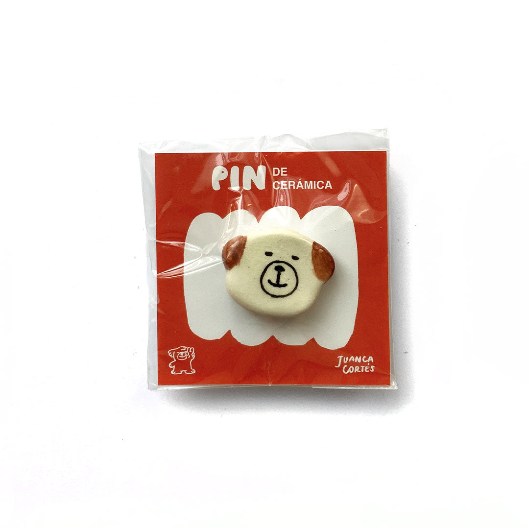 Pin de cerámica - Cara de perro