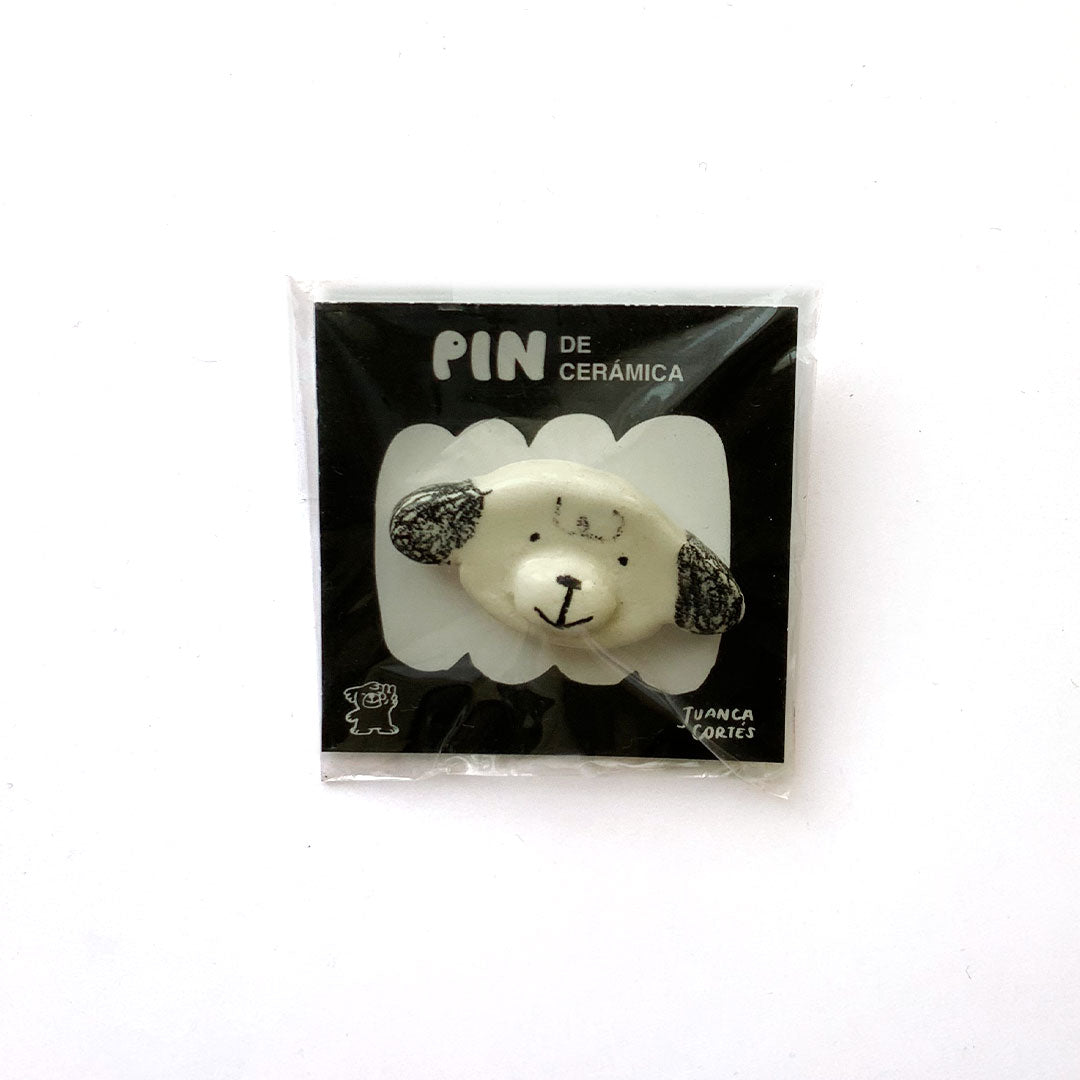 Pin de cerámica - Cara de perro